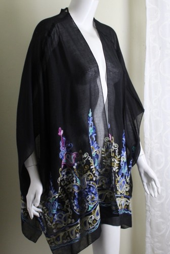 Catherines O/S 1X 2X 3X Super FIne Lightweight Boho Embroidered Vest Topper - 第 7/8 張圖片
