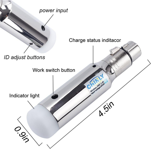 DJ 2.4G 1PCS Wireless Receiver Built In Battery Rechargeable for LED Stage Par P - Bild 3 von 12