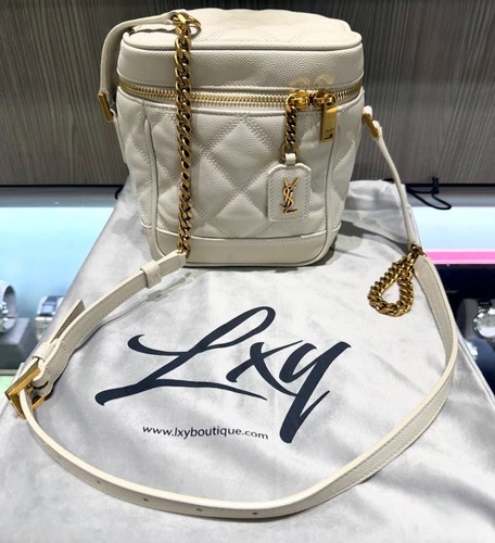 Saint Laurent 80's Vanity Shoulder Bag Blanc Vintage Quilted Calfskin (2020)
