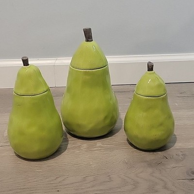 RAE DUNN By Magenta set of 3 Pear Canisters Artisan