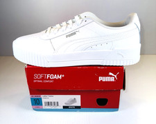 Women's PUMA "Ladies' Carina" White  White Casual Shoes 370325-02 New with Box