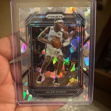 JALEN DUREN 2022-23 Panini PRIZM SILVER CRACKED ICE HOLO ROOKIE # 239 Clean