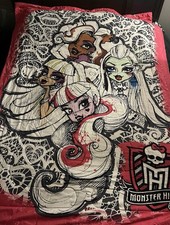 RARE Monster High Reversible Comforter, Sheet Set, Pillow Sham, Throw Blanket