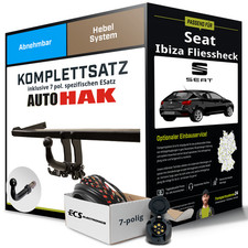 Für SEAT Ibiza Fl. IV 6J5,6P1,6P5 Anhängerkupplung abnehmbar +eSatz 7pol 15- Set