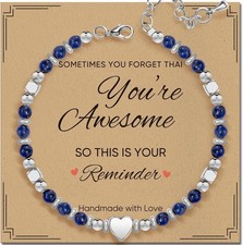 Valentine's Day Gifts for Her - Inspirational Love Stone Heart Bracelet for - 02