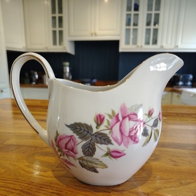 Wawel China Polen rosa Blumen Porzellan Milchkännchen mit Fuß Milchkännchen