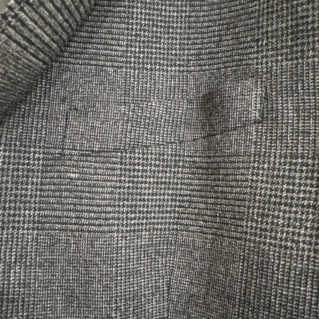 Armani dark gray check pattern top and bottom set - image 7