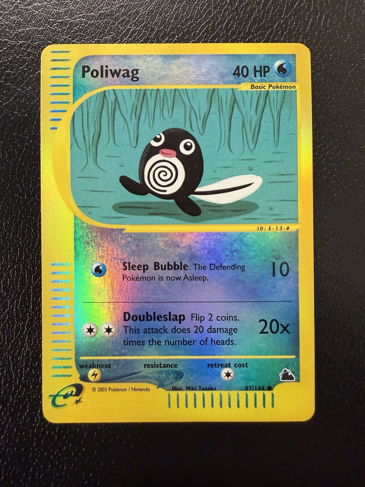 Pokemon TCG Poliwag #87/144 Reverse Holo Skyridge 2003 NM