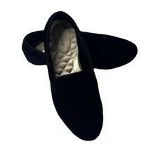 Birdies the starling Loafer Shoes Size 7.5 Black Velvet Smocking Slippers