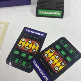 Intellivision Backgammon (1980) Complete in Box with manual & Overlays