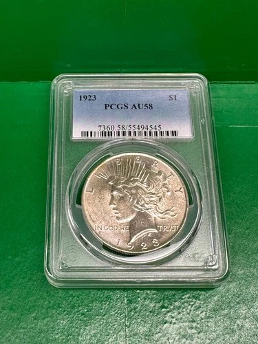 1923  PCGS AU58 - Peace Dollar $1