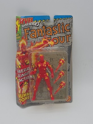 1992 Toy biz Marvel Super Heroes Fantastic Four Human Torch Action Figure