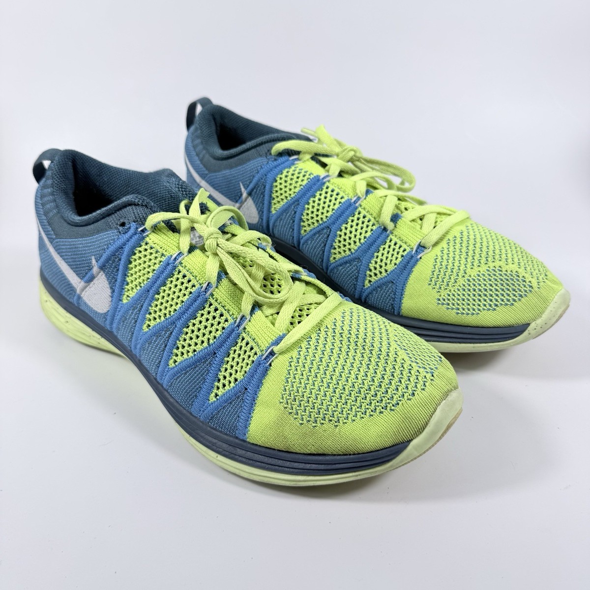 Nike Flyknit Lunar 2 Mens‎ 11 Green Breathable Running Sneakers 620465-714 NIKE FLYKNIT LUNAR 2 RUNNING SHOES MEN US 11.5 GRAY VOLT  main image 2