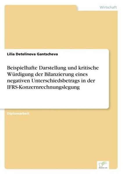 Beispielhafte Darstellung Und Kritische WüRdigung Der Bilanzierung Eines Negativ-image