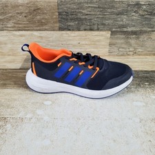 Adidas FortaRun 2.0 Cloudfoam Kids Shoes Running Dark Blue Orange White Sneakers