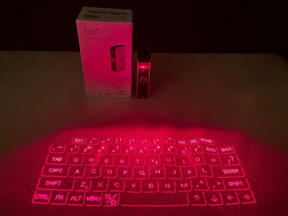 Epic Mobile Projection Keyboard by Celluon Qwerty Silver Bluetooth - Image 2 of 4