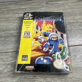 Bomberman II 2 CIB Box Manual  Cart Box Protector (Nintendo, NES 1993)