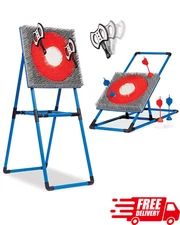 Axe Throwing Target & Lawn Dart Game Set 2-in-1 Backyard Indoor Outdoor Fun