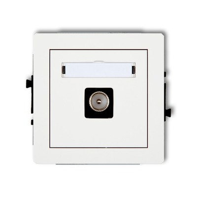 DECO Single TV Antennenbuchse weiß DGTV- 1