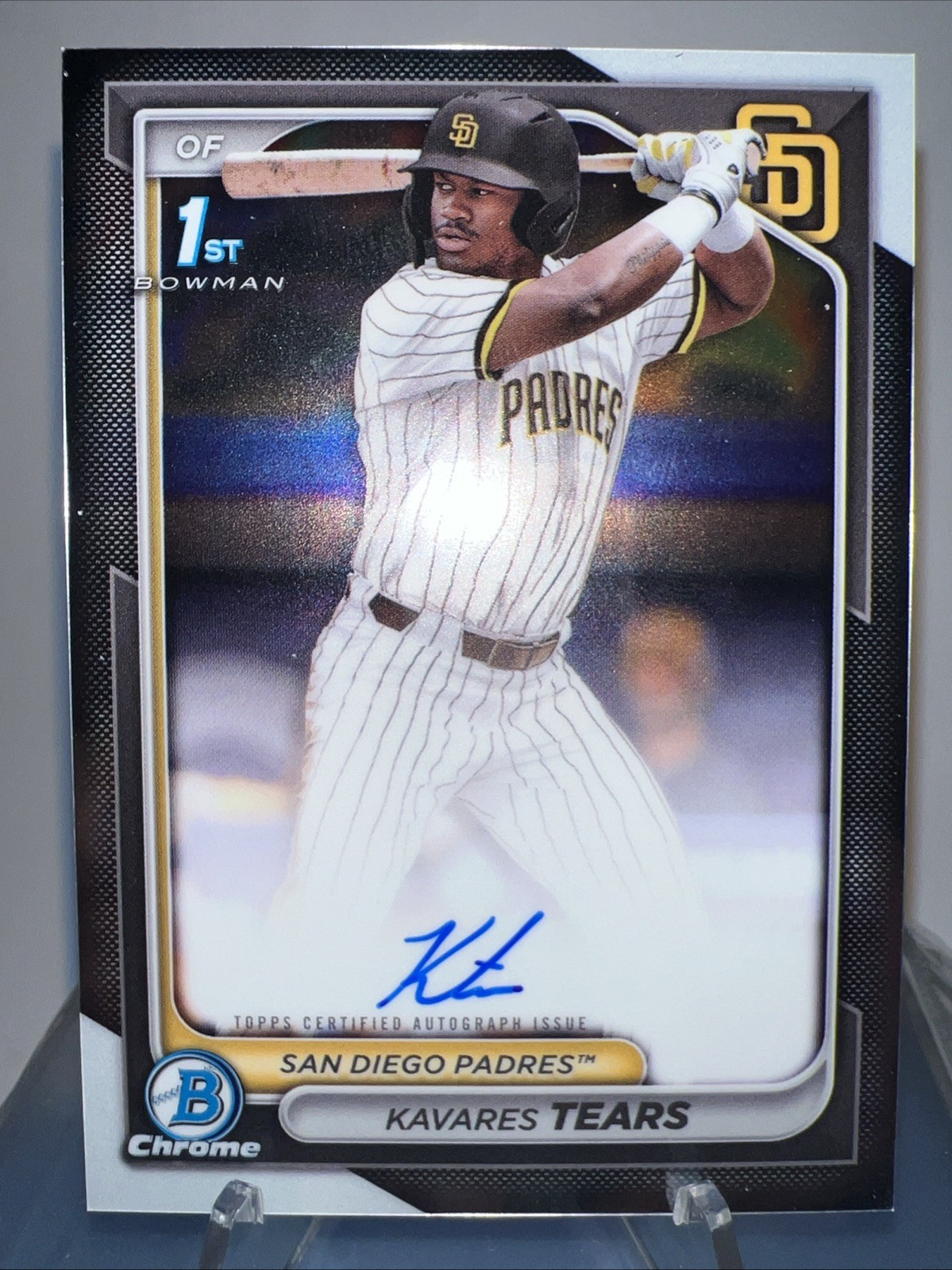 2024 Bowman Draft Chrome 1st Prospect Auto Kavares Tears #CPA-KT Auto Padres