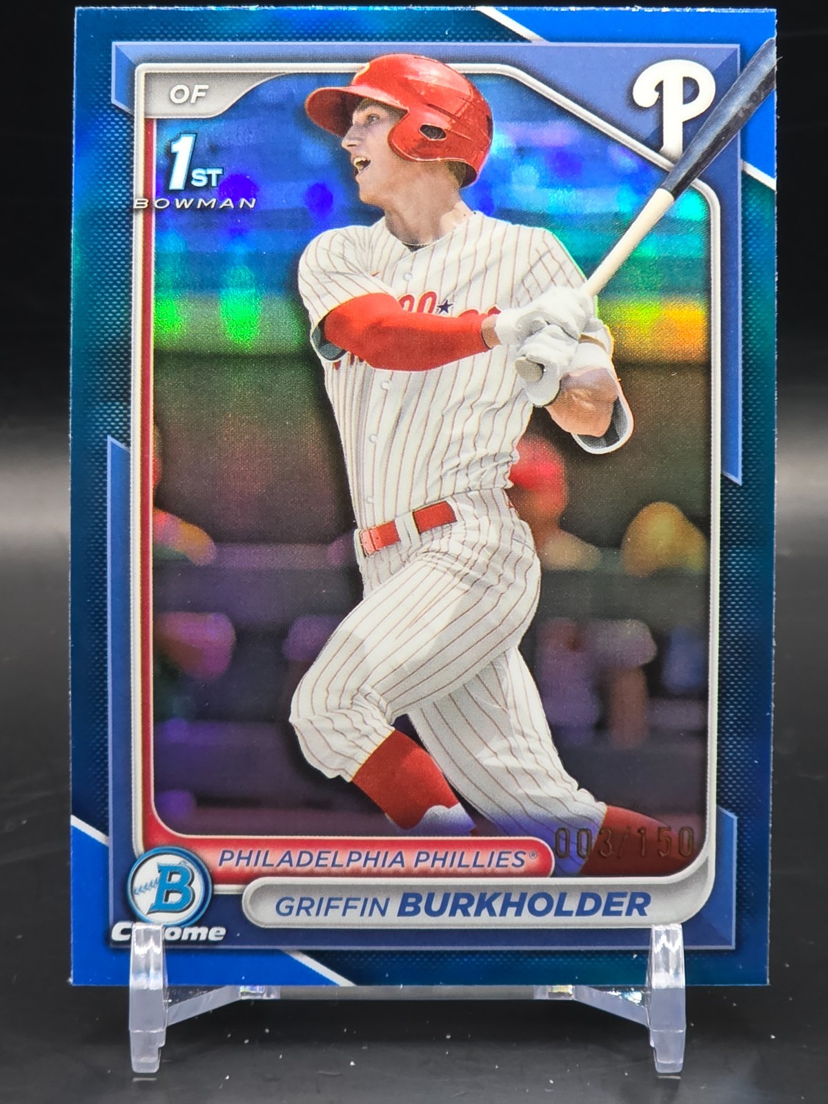 2024 Bowman Chrome Draft Griffin Burkholder 1st Blue Refractor /150 #BDC-60