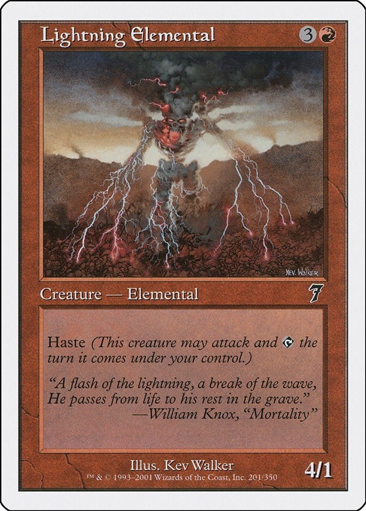NM - Lightning Elemental [7ED - 201] 7th Edition