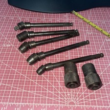 Apex USA Hex 7/16 Power Drive 7 Piece 3/8 5/8 Flex Lock Socket Adapter Extension