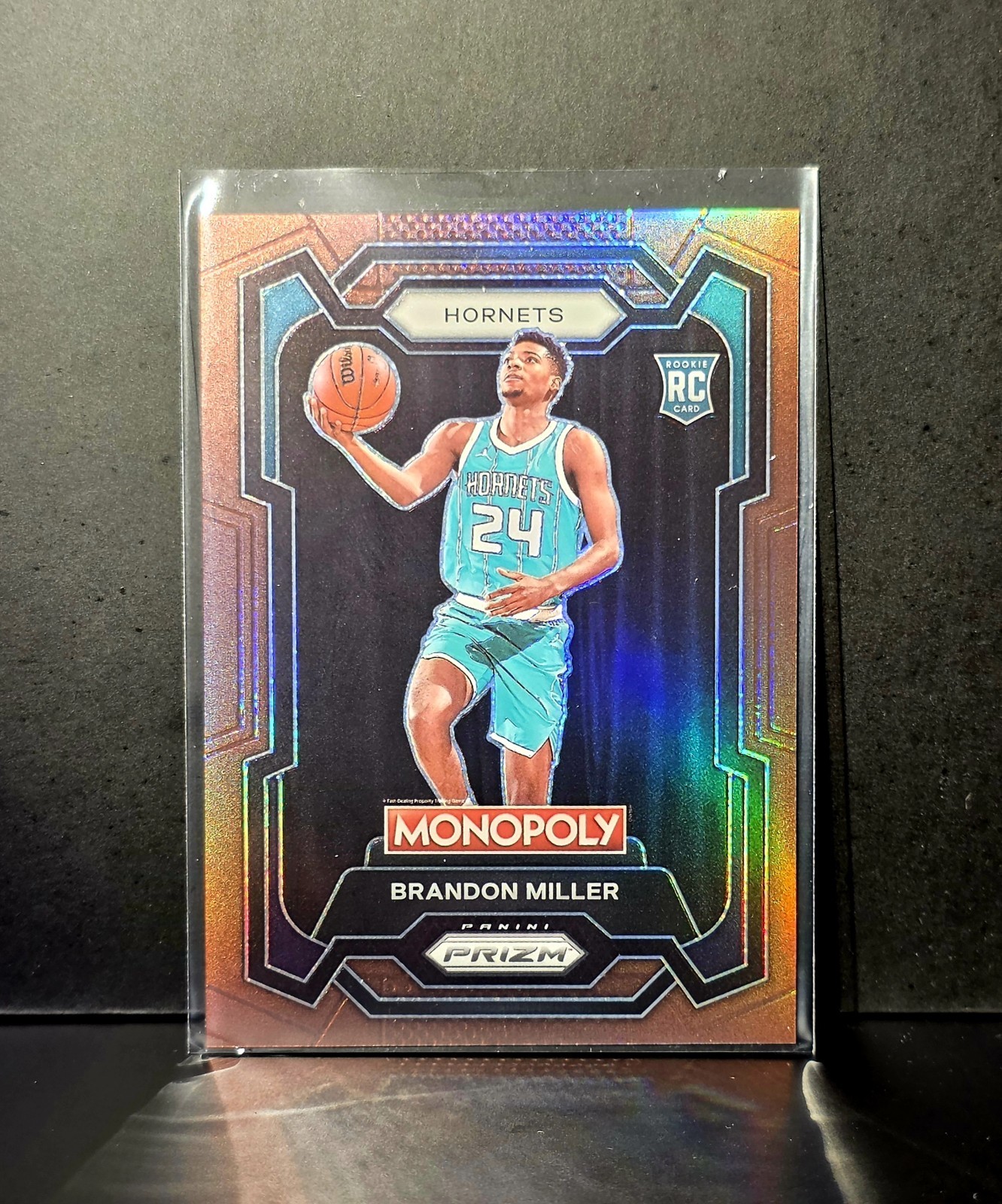 2023-24 Panini Prizm Monopoly #15 Brandon Miller Brown RC #/249 NBA Hornets