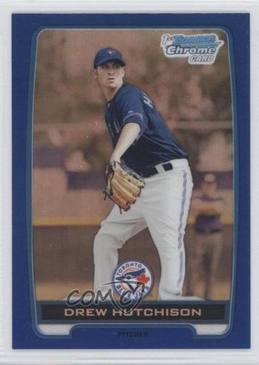 2012 Bowman Chrome Prospects Blue Refractor 97/250 Drew Hutchison Rookie RC 0c2