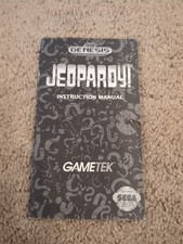 jeopardy sega genesis manual only