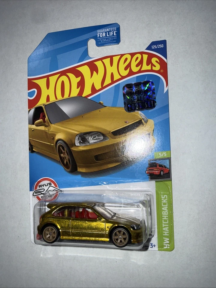 hot wheels 2022 super treasure hunt Factory Sticker 99 Honda Civic Type R EK9 - Image 4 of 4