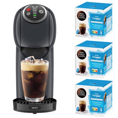 Krups KP340B.25 Nescafé Dolce Gusto Kapselmaschine inkl 3x Iced Frappe Kapseln