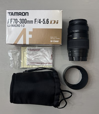 Tamron AF 70-300mm f/4-5.6 Di Macro Lens Canon Boxed + Case + 62mm UV Filter