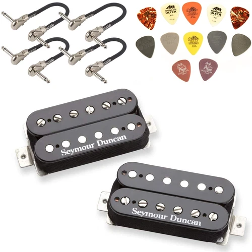 Pearly Gates Humbucker Set - Bundled with 4 MXR Patch Cables and Dunlop Pick ...