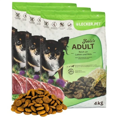 12kg Josies Adult Reis & Lamm Hund Trockenfutter Hundefutter Lecker.Pet®MHD 3/26 - Bild 1 von 4