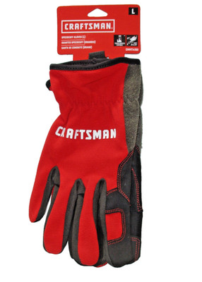 Craftsman Speed Cuff Utility Gloves Size L LARGE CMMT14190 Red