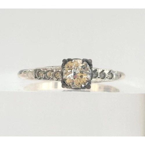 14k Rolled Gold Over Sterling CZ Multi Gemstone Cocktail Vintage Ring - sz 8.25