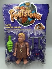 Vintage 1993 The Flintstones Movie Lawn Mowin Barney Mattel Action Figure