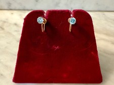 10K Solid Yellow Gold 5.2mm Round Birthstone Stud Earrings with screw back