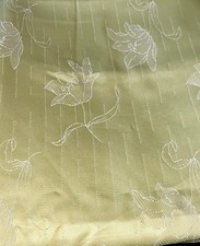 VTG  Floral Upholstery Fabric  Retro Yellow 3...