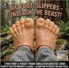 1 Pair Halloween Barefoot Funny Feet Slippers Realistic Big Foot
