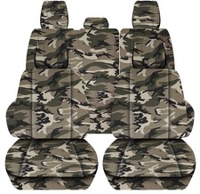 Custom Fit Car Seat Covers Frontback Urban Camo Tan Beige Fits Jeep Gladiator