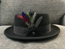 Stetson Wool Felt Cranston Pork Pie Men's Hats in Black