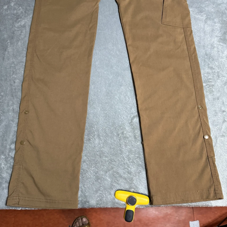 Pantalones prAna Para Hombres 32x32 Marrón Bronson Calce Recto Senderismo Escalada Carga Exterior Foto 2 de 4