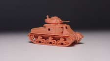 3D Printed 1/72 WWII US M4A2 Sherman Tank Unpainted