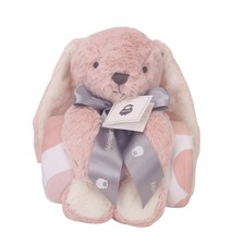 Bedtime Originals Pink Plush Bunny Hearts Baby Blanket Gift Set