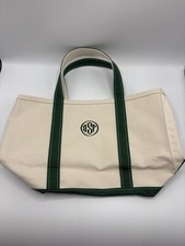 New Vintage LL Bean Boat & Tote Green Made In USA No Zipper Medium