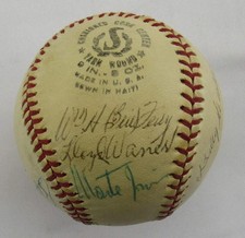 Hall of Famers Signed Rube Marquard, Bowie Kuhn, Bill Terry, Lloyd Waner, Red Ru