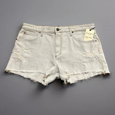 Joe s Jeans Shorts LUNA Distressed Raw Denim 32 High Rise Vintage Reserve NEW