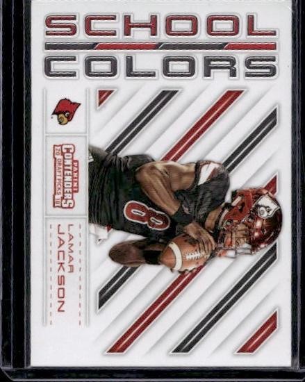 2018 Panini Contenders Draft Picks #4 Lamar Jackson School Colors